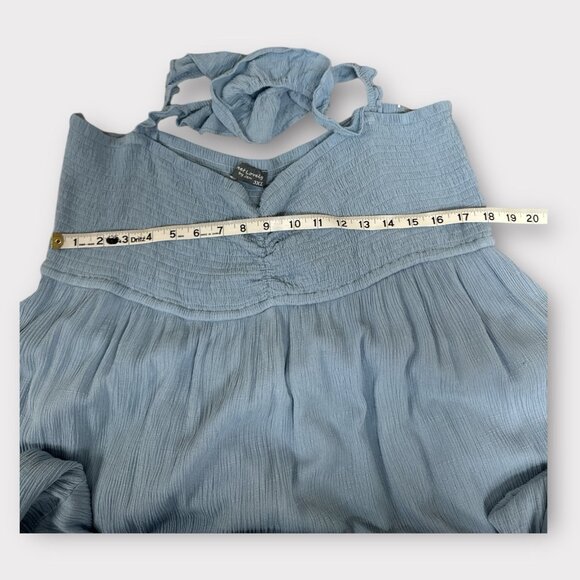 Sweet‎ Lovely By Jen Womans 3XL Light Blue Romper Wide Leg Vacay Resort Smocked - Picture 6 of 10